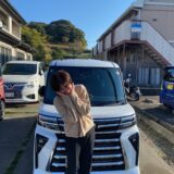 「M様、新型タントカスタムご購入あろがとうございます！」