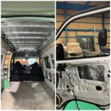 キャンピングカー　断熱材の施工