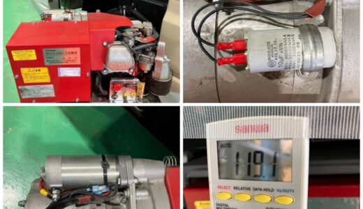 キャンピングカー　発電機の修理です